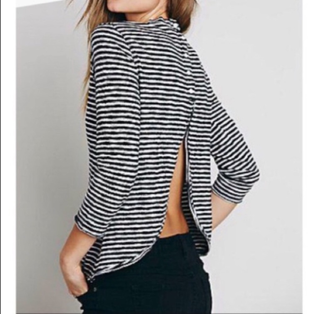 Free People Mod Striped Tee
